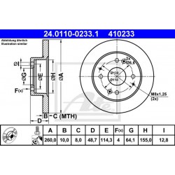 Kočioni disk ATE 24.0110-0233.1
