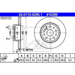Kočioni disk ATE 24.0110-0290.1