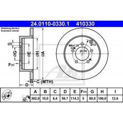 Kočioni disk ATE 24.0110-0330.1