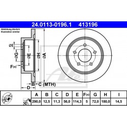 Kočioni disk ATE 24.0113-0196.1
