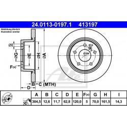 Kočioni disk ATE 24.0113-0197.1