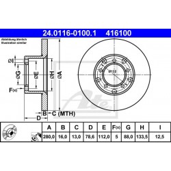 Kočioni disk ATE 24.0116-0100.1