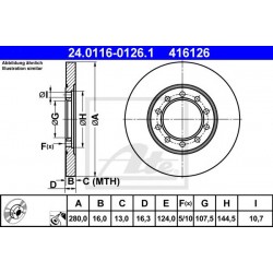 Kočioni disk ATE 24.0116-0126.1