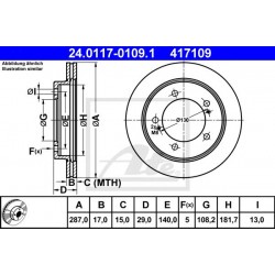 Kočioni disk ATE 24.0117-0109.1