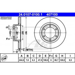 Kočioni disk ATE 24.0107-0100.1