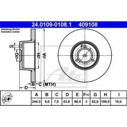 Kočioni disk ATE 24.0109-0108.1