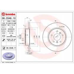 Kočioni disk BREMBO 08.C546.11