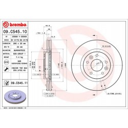 Kočioni disk BREMBO 09.C545.11