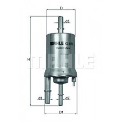 Filter za gorivo MAHLE KL 871 Filter za gorivo MAHLE KL 871