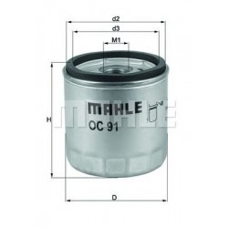 Filter za ulje MAHLE OC 91D