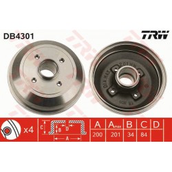 Kočioni bubanj TRW DB4301
